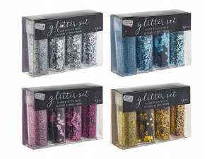 Brokat sypki wiele kolorów różne wzory GLITTER SET 16 SZTUK