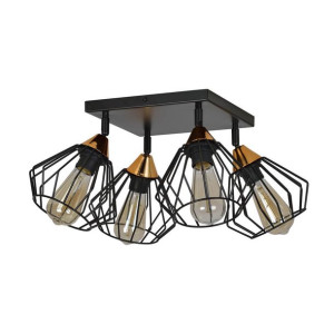 Lampa Sufitowa  Emibig 4Xe27 60W Vesta 4A Black 392/4A