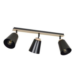 Lampa Sufitowa  Emibig 3Xe27 60W Atlas 3 Black 725/3