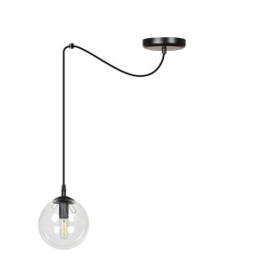 Lampa Wisząca  Emibig 1Xe14 40W Gigi 1 Black Transparent 936/1