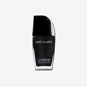 Wet&Wild, Wild Shine, lakier do paznokci Black Creme, 12,3 ml