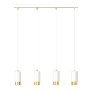Lampa Wisząca  Emibig 4Xgu10 30W Fumiko 4 Wh/Gold 815/4