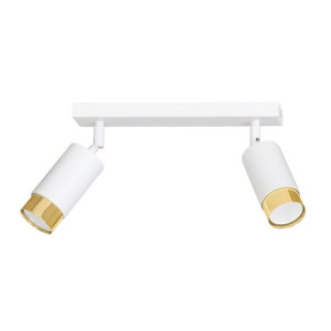 Lampa Sufitowa  Emibig 2Xgu10 30W Hiro 2 Wh/Gold  963/2