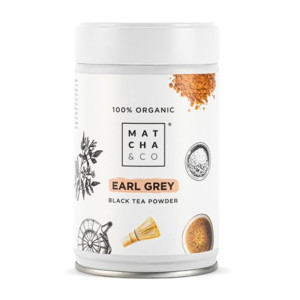 Matcha & Co Earl Grey Organiczna czarna herbata w proszku 70g