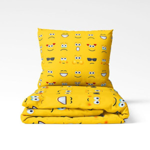 Pościel 3d Bawełniana 160x200 Yellow Face