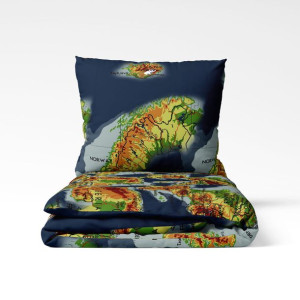 Pościel 3d Bawełniana 160x200 Mapa Europy