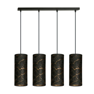 Lampa Wisząca Emibig 4Xe27 40W Karli 4 Bl Marble Black 1056/4