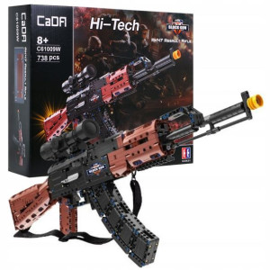 Klocki konstrukcyjne technic 738 el. Karabin AK47 kompatybilne z LEGO