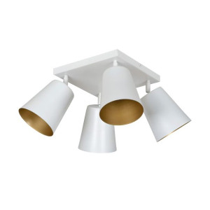 Lampa Wisząca Emibig 4Xe27 60W Prism 4 White / Gold 407/4