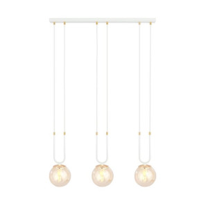 Lampa Wisząca Emibig 3Xe14 40W Glam 3 White/Miodowy 1117/3