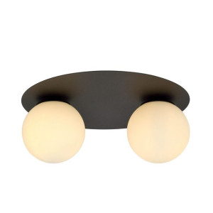 Lampa Sufitowa  Emibig 2Xe14 40W Solar 2 Black/Opal 1127/2