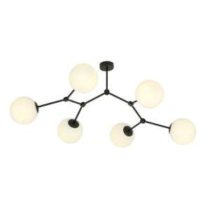 Lampa Sufitowa  Emibig 6Xe14 40W Space 6 Black/Opal 1133/6