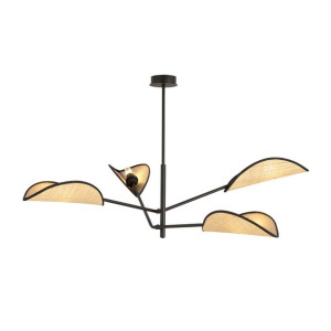 Lampa Sufitowa  Emibig 4Xe14 40W Vene 4 Black/Rattan 1160/4