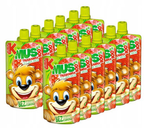 Mus Kubuś 100% Truskawka Marchew BEZ CUKRU 12x100g