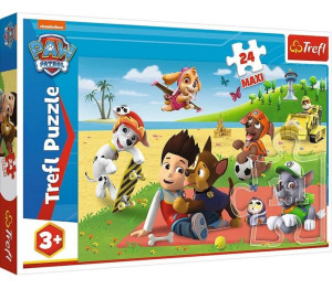 PUZZLE MAXI 24 Zabawa na kocu Psi Patrol 14346 Trefl