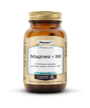 Magnez B6 60 kapsułek Premium PharmoVit