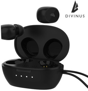 Douszne słuchawki bezprzewodowe TWS Divinus Ostia Bluetooth 5.0 czarne