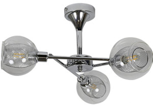 Lampa Sufitowa Ozzo  3X40W E14 Chrom Klosz Bezbarwny 33-72214 Candellux