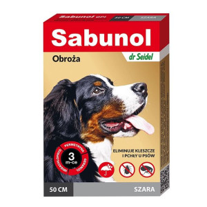 Sabunol - Obroża Ozdobna Biobójcza Dla Psa 50cm Szara