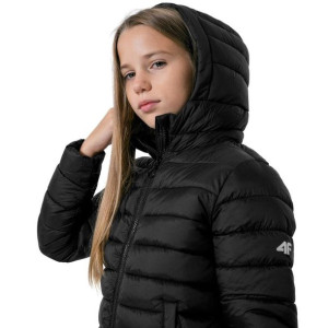 Kurtka dla dziewczynki 4f głęboka czerń hjz22 jkudp001 20s