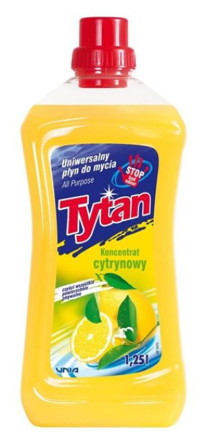 TYTAN Gęsty uniwersalny płyn do mycia CYTRYNOWY koncentrat 1,25L