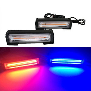 Lampa Ostrzegawcza 6 Led Błyskowa Niebieska Czerwona Stroboskop