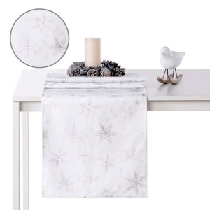 Ameliahome Obrus Whitechristmas Hmd Silver 80x80