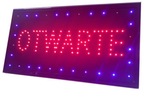 Tablica reklama SZYLD OTWARTE SALON SKLEP NEON 60x33cm DUŻA