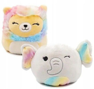 Squishmallows Dwustronna Maskotka Słoń/lew 13cm