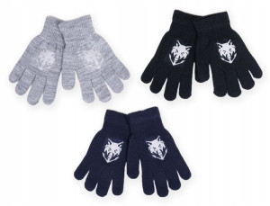 3 x Rękawiczki 5-palcowe z odblaskiem 18cm 140 146
