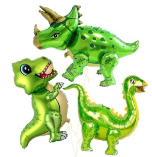 Zestaw Balonów Balon Dinozaur Urodziny Duży 3 Szt