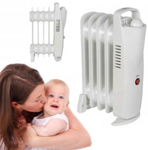 Elektryczny Grzejnik Olejowy 5-żeberkowy 500w + Gratis