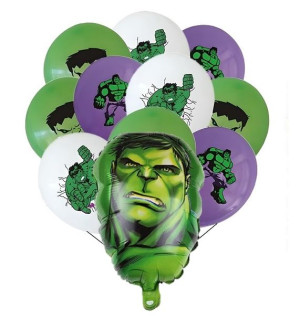 Zestaw Balonów Hulk Urodziny Party Hel 11 Szt