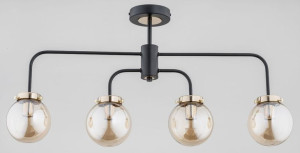 Lampa sufitowa Alfa LINIO BLACK KULA 4x60w 25504
