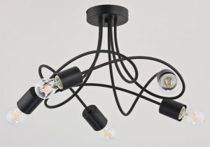 Lampa sufitowa Alfa TARGO BLACK 5x60W 24075