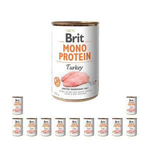 Pakiet Brit Mono Protein Turkey Indyk Karma Dla Psa 12 x 400 g