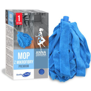 Anna Zaradna Premium Mop z mikrofibry frotte niebieski 1 szt.