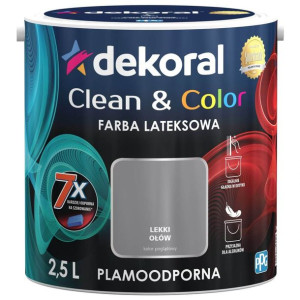 Farba Clean&Color Lekki Ołów 2,5L Dekoral