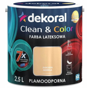 Farba Clean&Color Złocista Morela 2,5L Dekoral