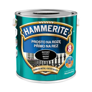 Farba Prosto Na Rdzę Matowy Czarny 2.5L Hammerite