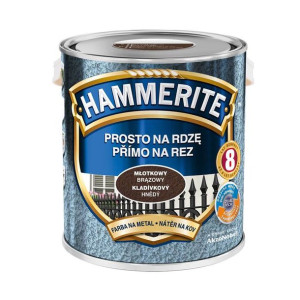 Farba Prosto Na Rdzę Młotkowy Brązowy 2.5L Hammerite