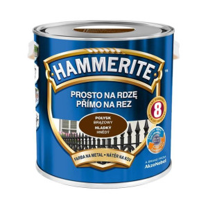 Farba Prosto Na Rdzę Połysk Brązowy 2.5L Hammerite