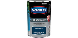 Farba Chlorokauczukowa Do Metalu i Betonu Niebieski Gorczycowy 0,9L Nobiles