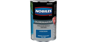 Farba Chlorokauczukowa Do Metalu i Betonu Niebieski Sygnałowy 0,9L Nobiles