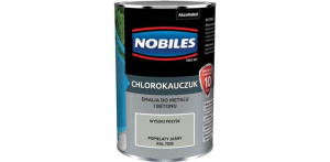 Farba Chlorokauczukowa Do Metalu i Betonu Popielaty Jasny 0,9L Nobiles