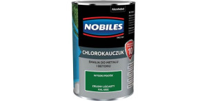 Farba Chlorokauczukowa Do Metalu i Betonu Zielony Liściasty 0,9L Nobiles