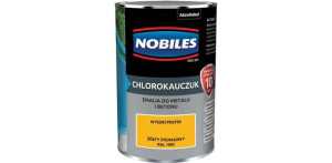 Farba Chlorokauczukowa Do Metalu i Betonu Żółty Sygnałowy 0,9L Nobiles