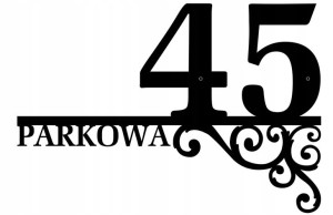 TABLICZKA ADRESOWA NUMER NA DOM nazwa ulicy ażur1