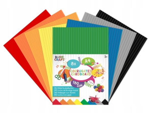Tektura Karbowana Kolorowa 8 Arkuszy 280 Gsm