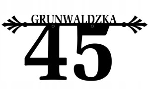 Tabliczka adresowa numer na dom nazwa ulicy loft9